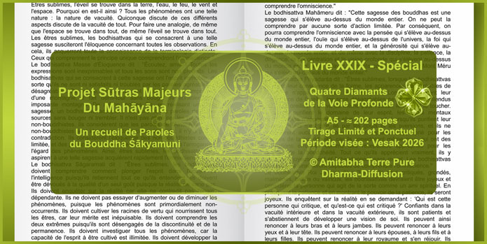 Sūtras Majeurs du Mahāyāna Amitābha - Amitabha Dharma Diffusion - Livre 29
